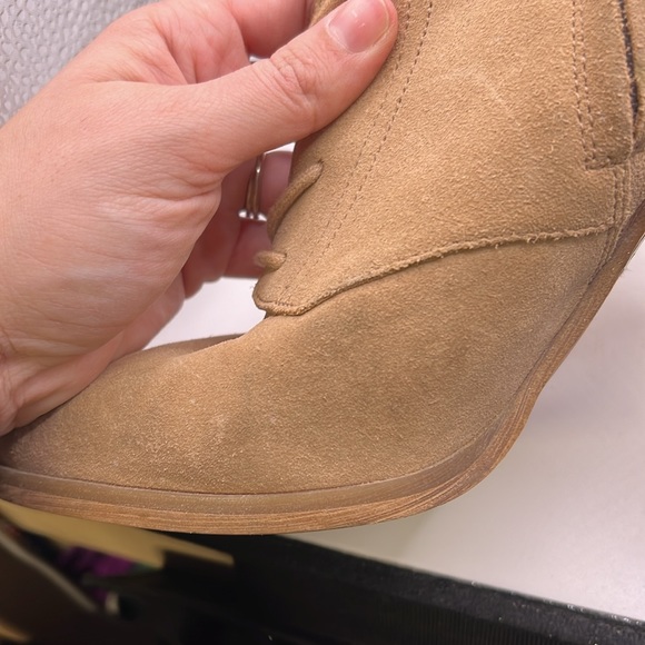 Michael Kors Lace Up Heeled Combat Boots Tan Brown Leather Womens Size 10 M - Picture 9 of 16